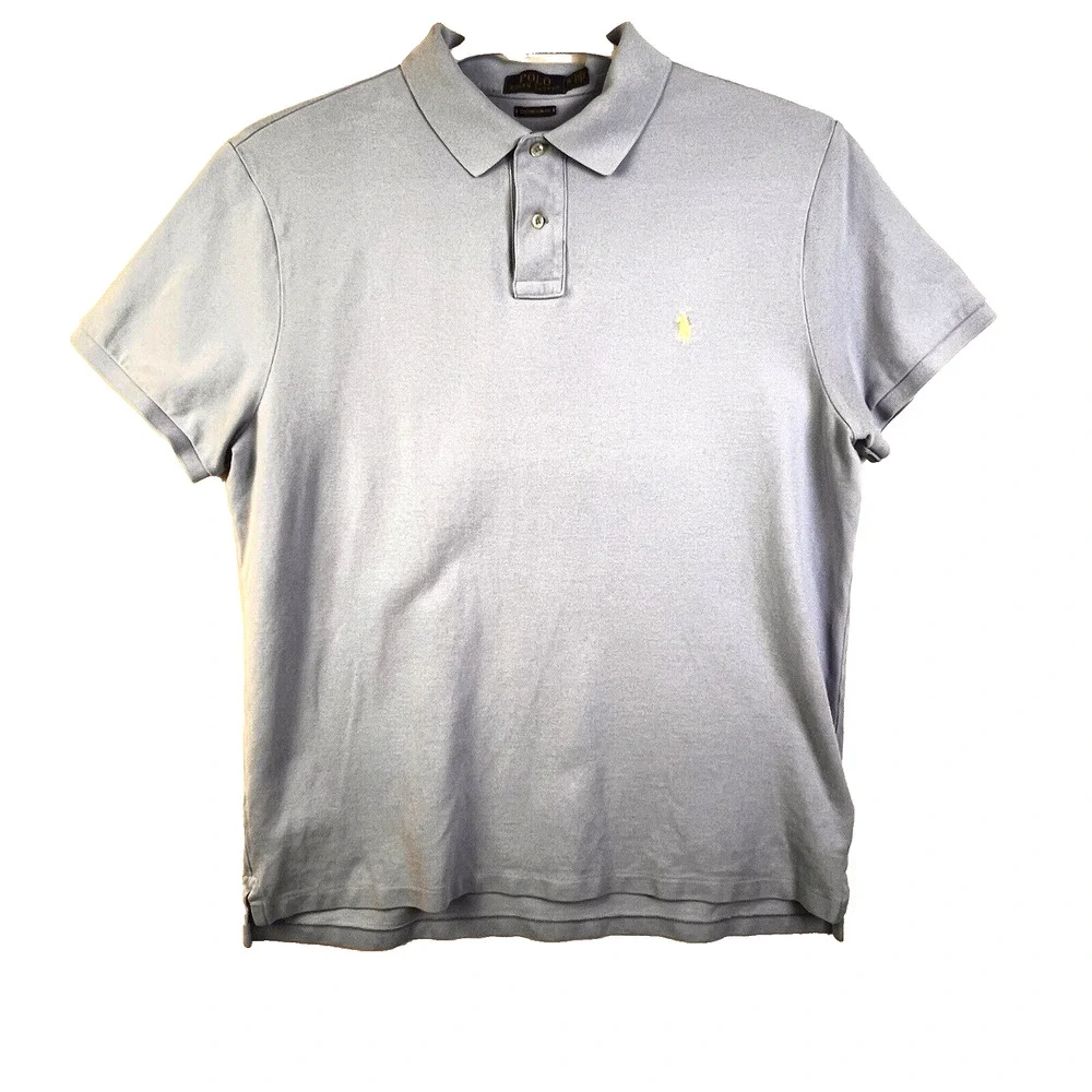 Polo Ralph Lauren Men's XL Slim Fit Light Blue Polo Golf Shirt Preppy Classic